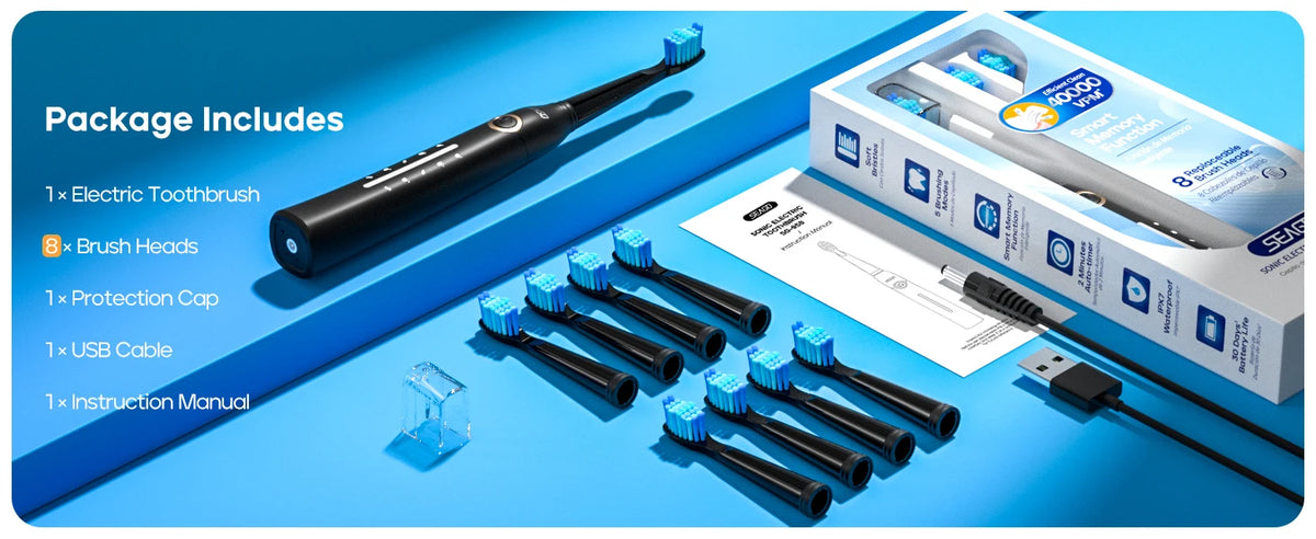 Seago Fast Rechargeable Sonic Toothbrush Electric Smart Automatic