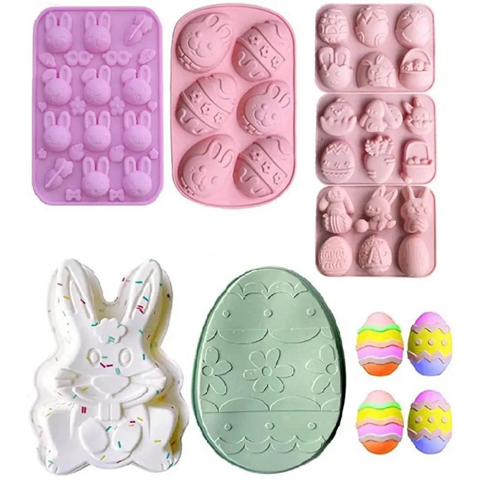 3d Easter Surprise Egg Chocolate Mold Silicone Rabbit