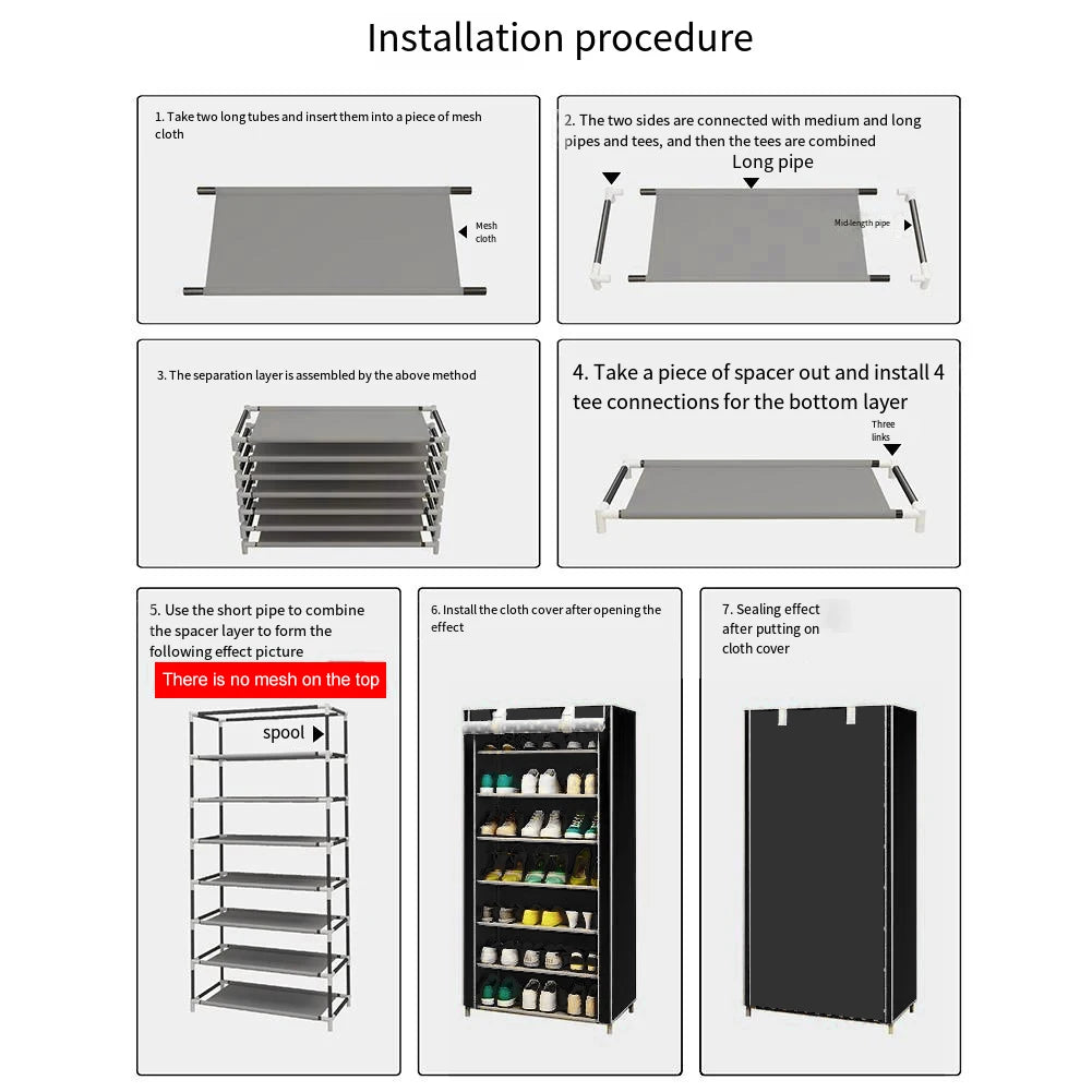 10 Layers Shoes Cabinet Cover Dustproof Shoes Storage