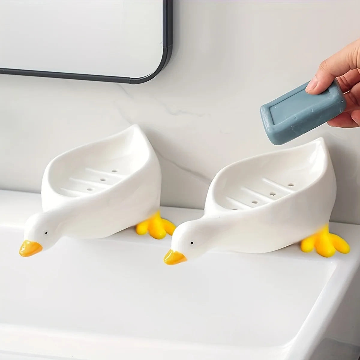 Duck Soap Dish - Cute Self Draining Soap