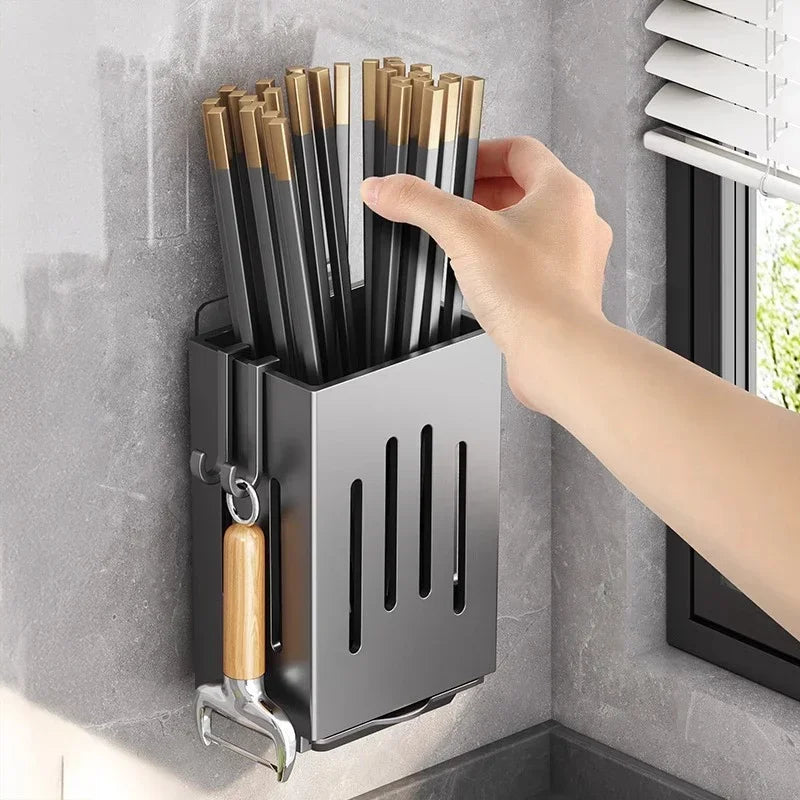 1pc Chopsticks Holder Hanging Utensil Drying Rack Hooks