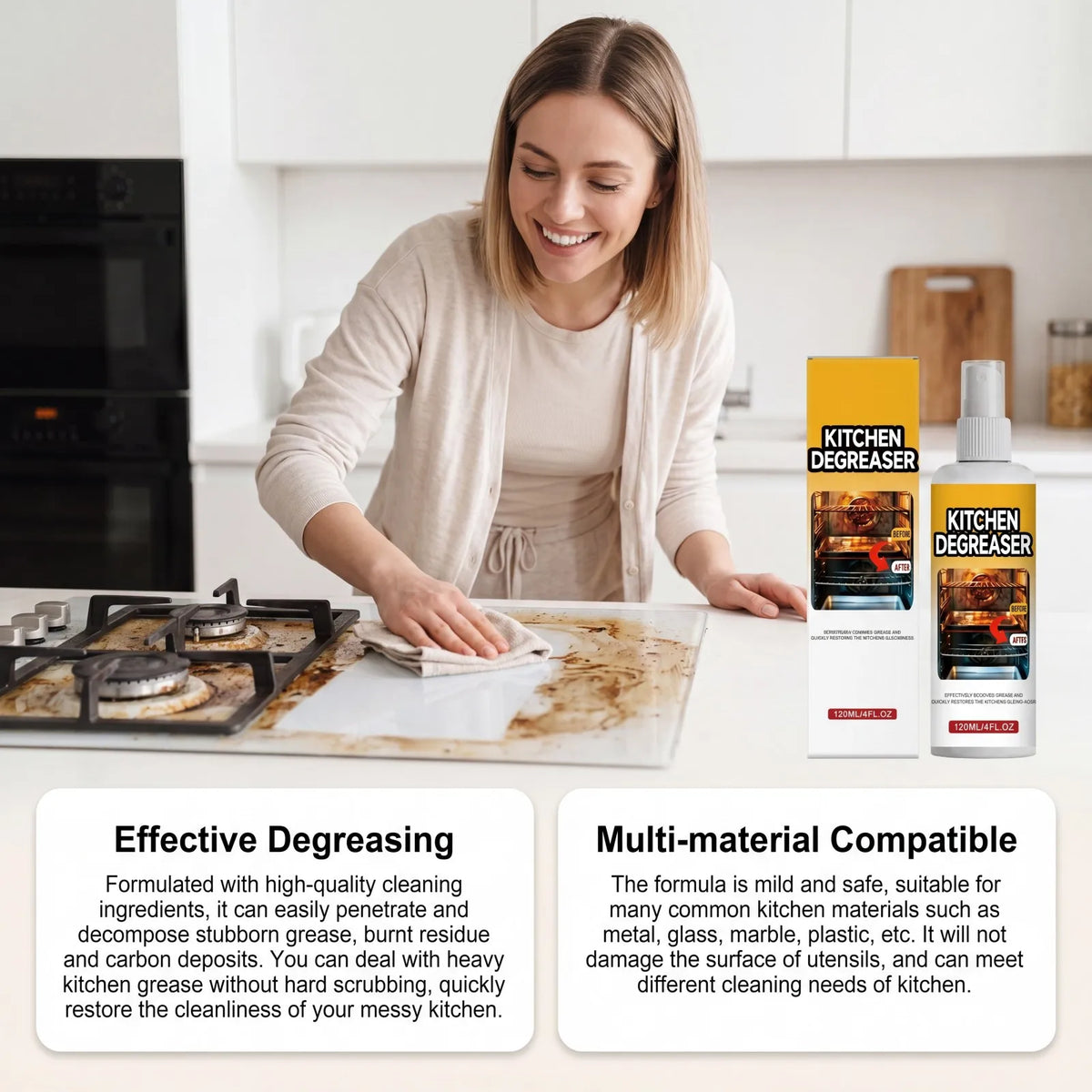 120ml Grease Degreaser Cleaner Effective Oil Stain Remover