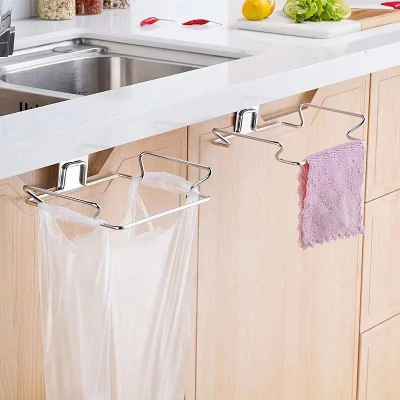 Trash Bag Rack Cabinet Door Garbage Bags Holder