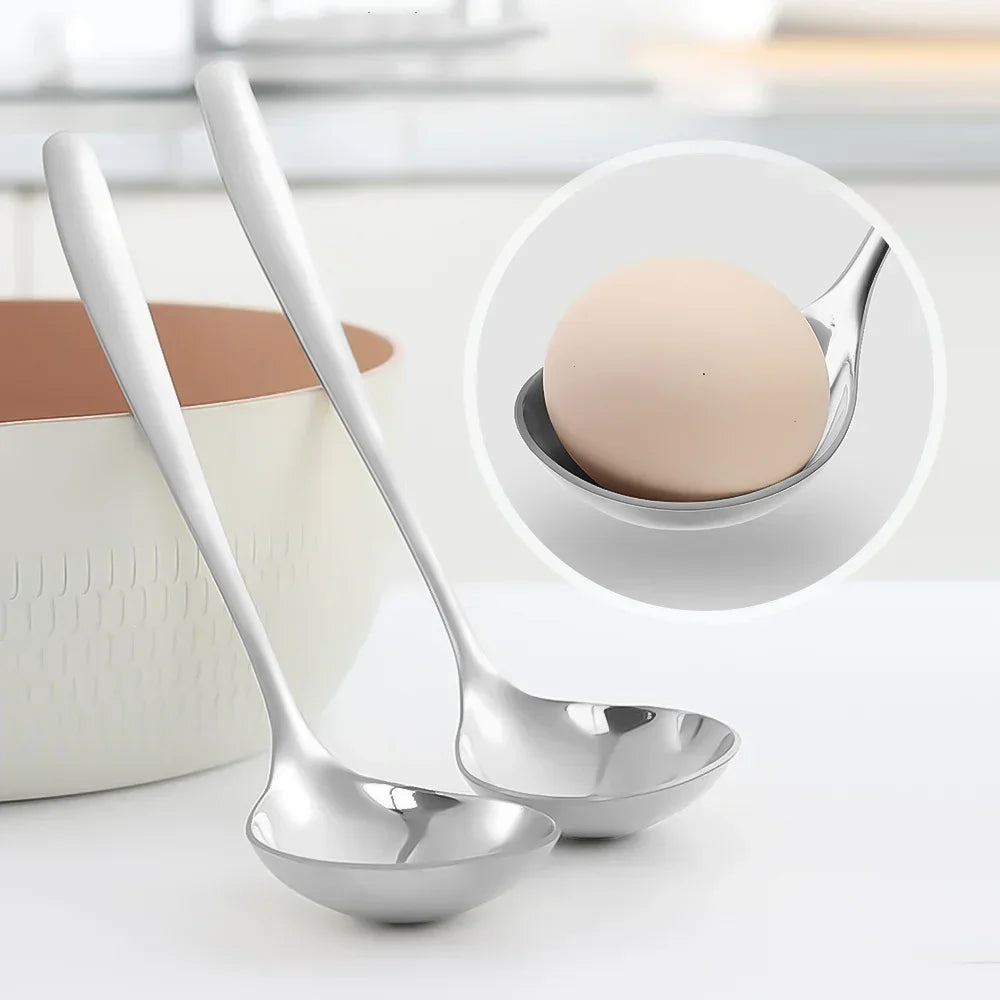 2/1pcs Stainless Steel Spoon Thicken Long Handle Soup