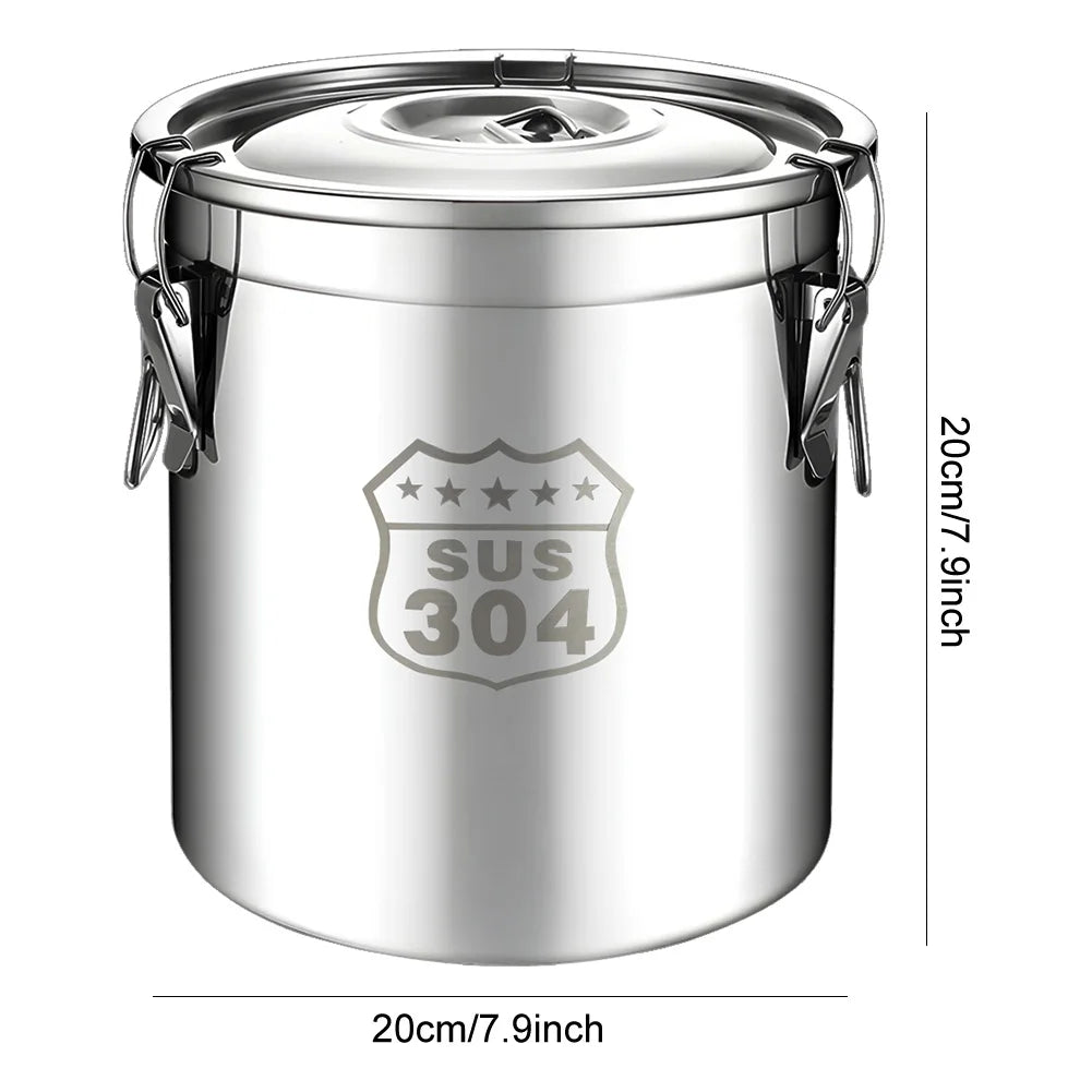 6/12/21/33l 304 Stainless Steel Food Storage Container Canister