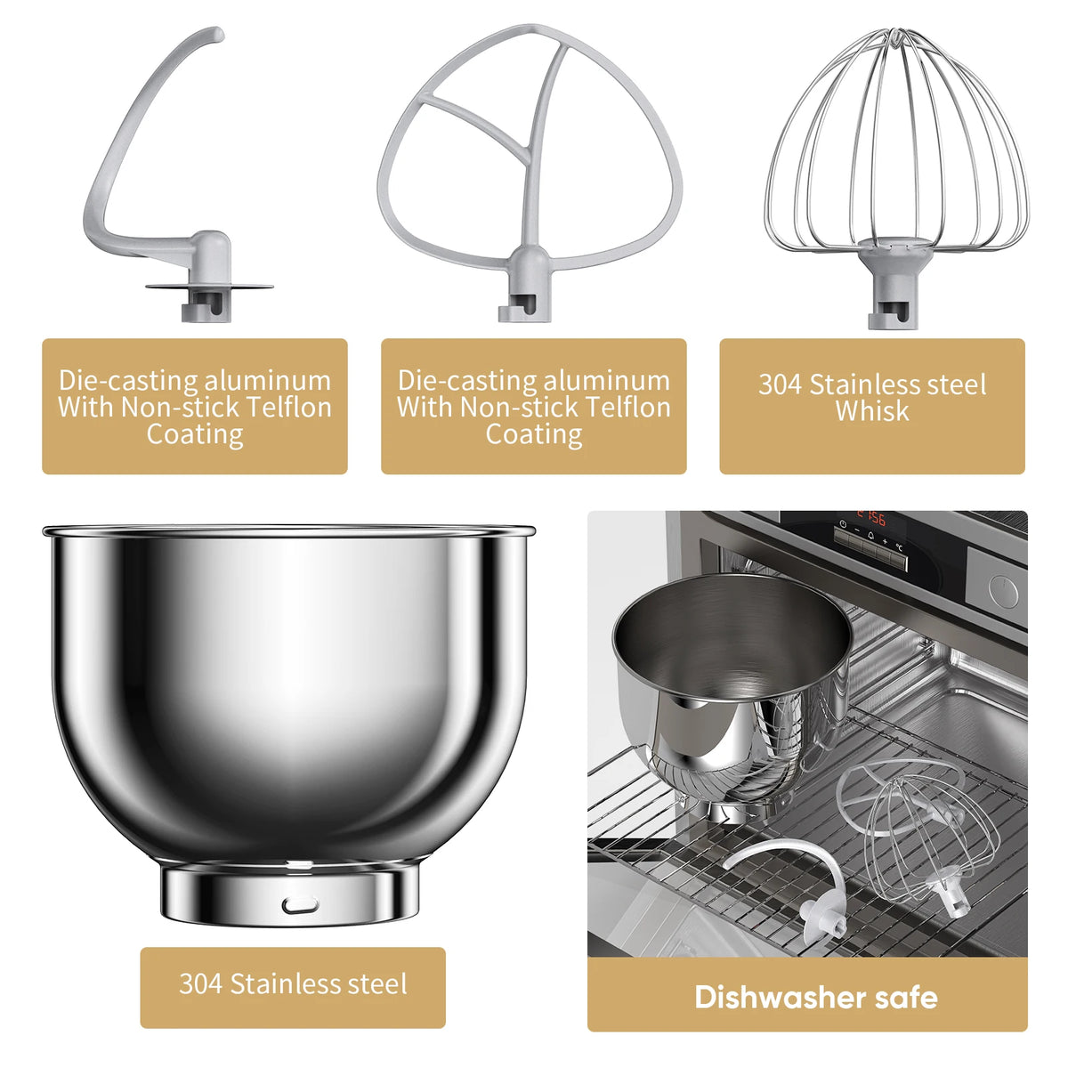 Biolomix 11-Speed Professional Stand Mixer 1200w Dc Motor