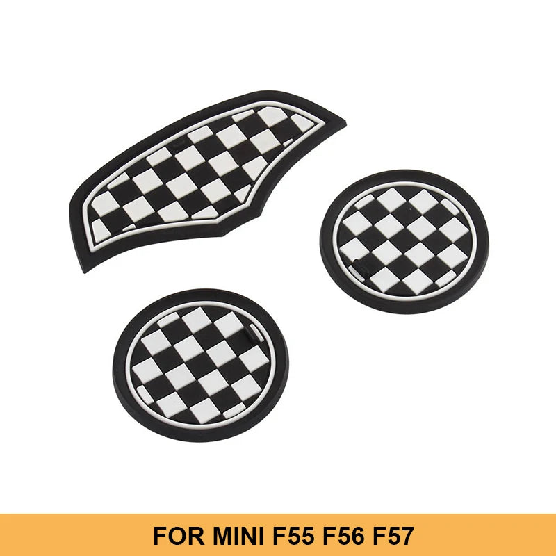 3pcs Non-Slip Car Water Cup Pad Silicone Mat