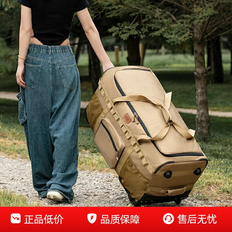 130l Outdoor Large-Capacity Trolley Backpack Thickened Storage