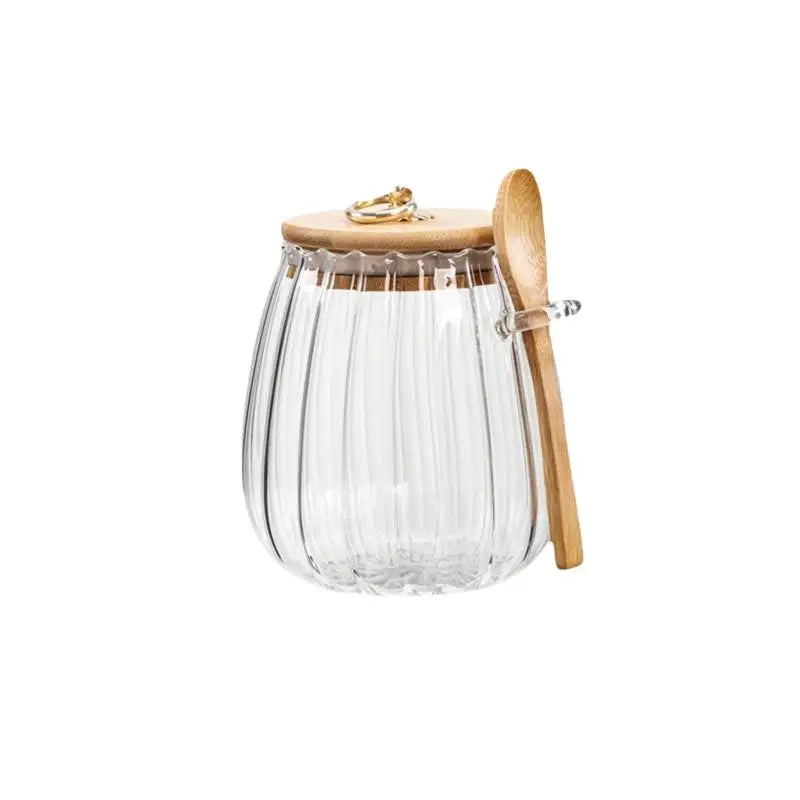 Airtight Food Containers Storage Pots Glass Jar Lid