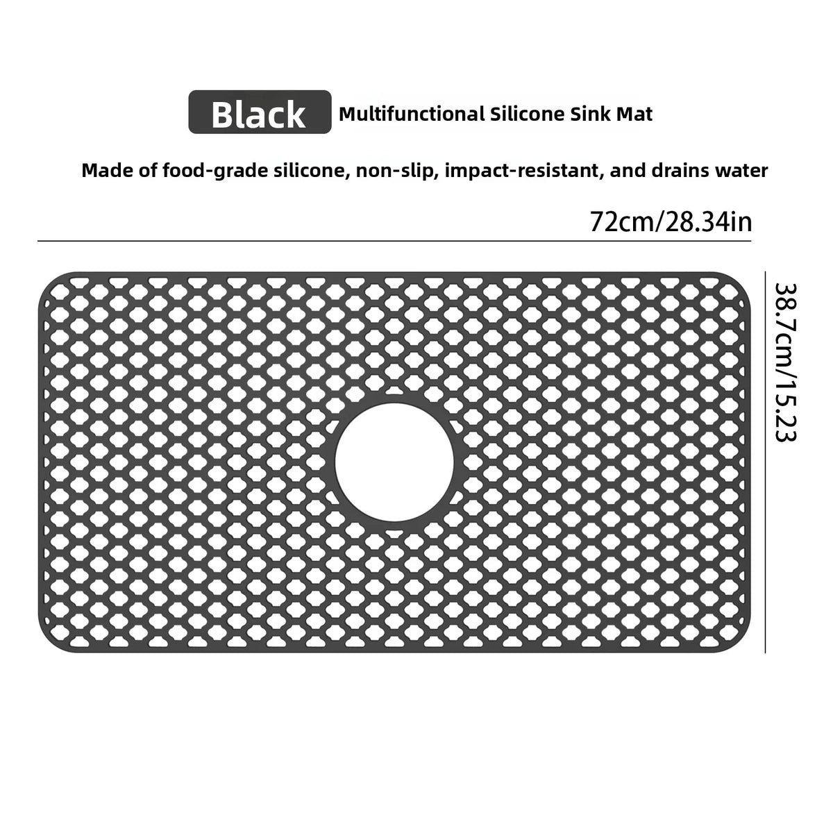 Sink Silicone Mat Anti-Scratch Honeycomb Pad Dishwashing Basin