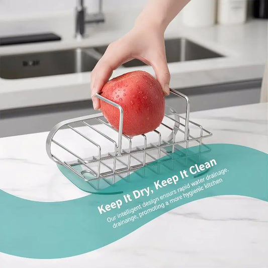 Sink Organizer - Stainless Steel Suction Sponge Stand