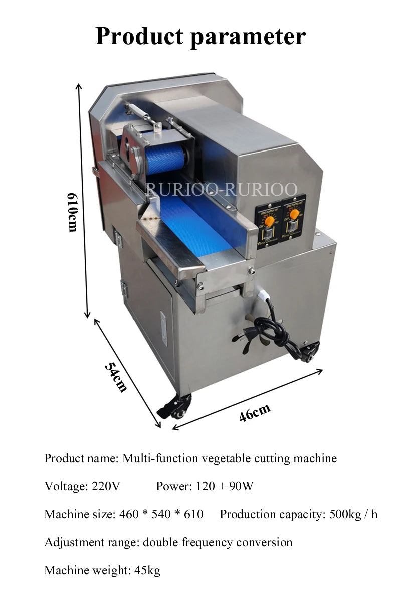 Commercial Vegetable Cutter Electric Slicer Stainless Steel