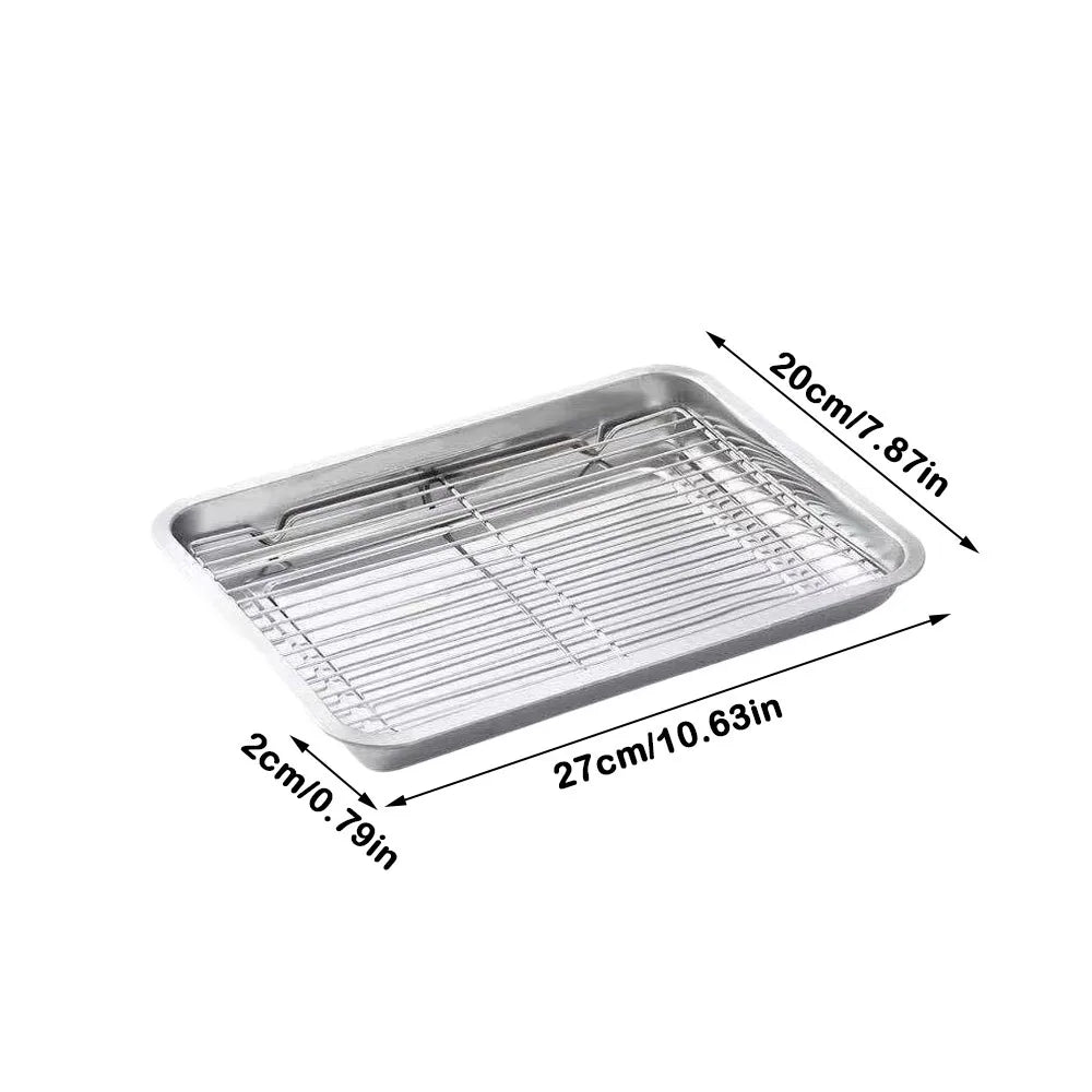 Non-Stick Stainless Steel Baking Pan Cooling Rack Square