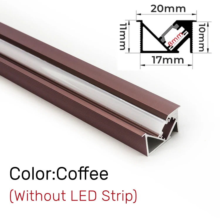 5m/1m/Pcs Invisible Led Recessed Aluminum Profile Hidden