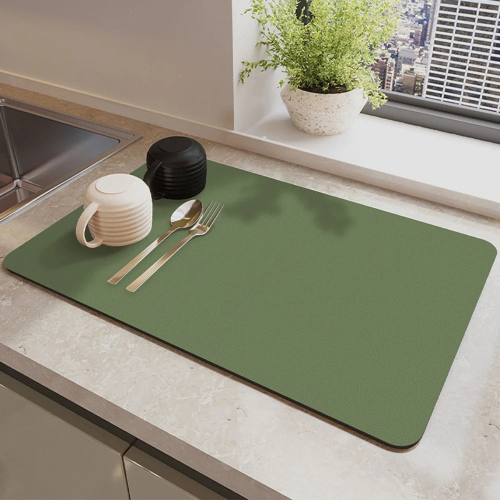 Super Absorbent Tableware Impermeable Drainage Mat Coffee Dish