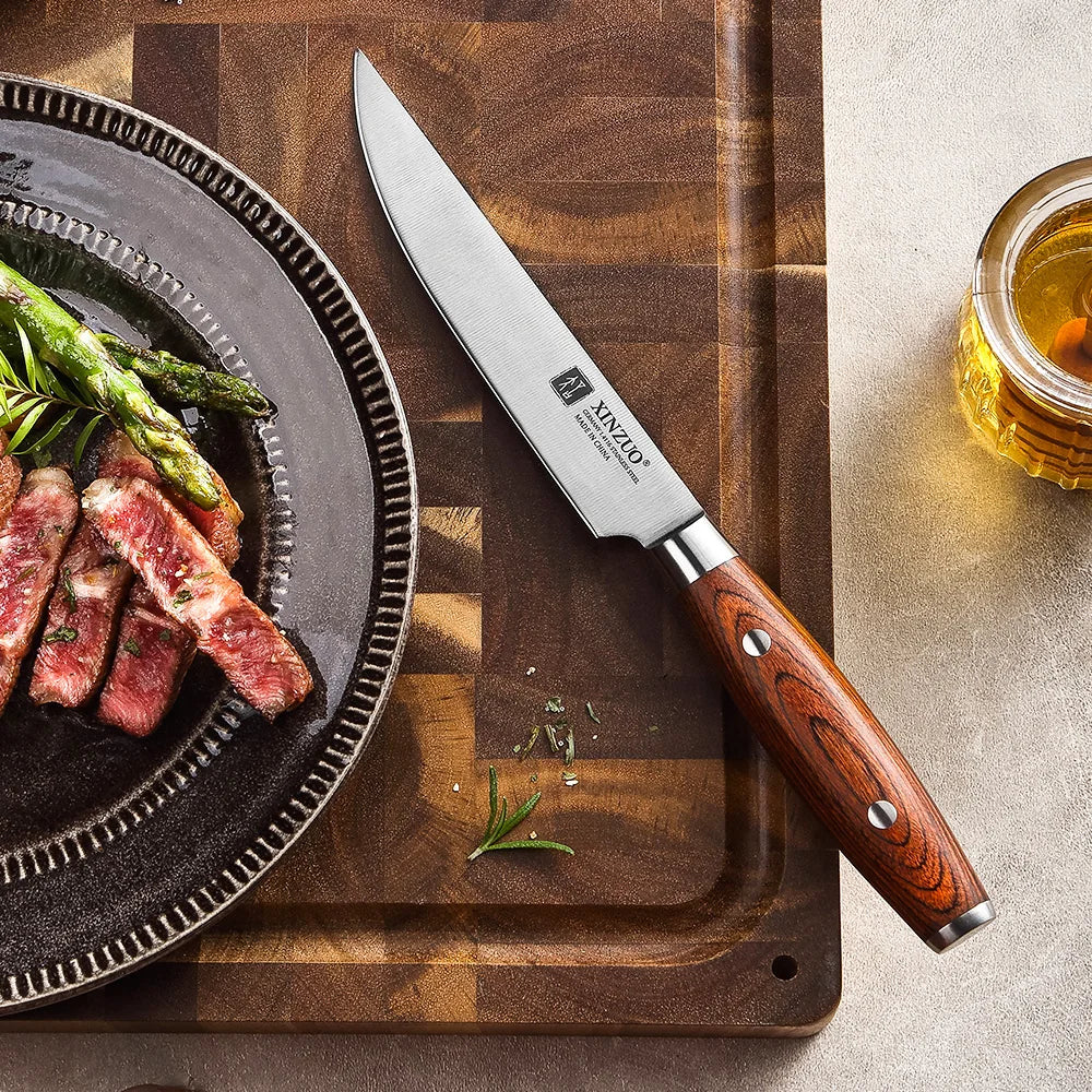 Xinzuo 1pc/4pcs Professional Knife Steak Knife Razor Sharp