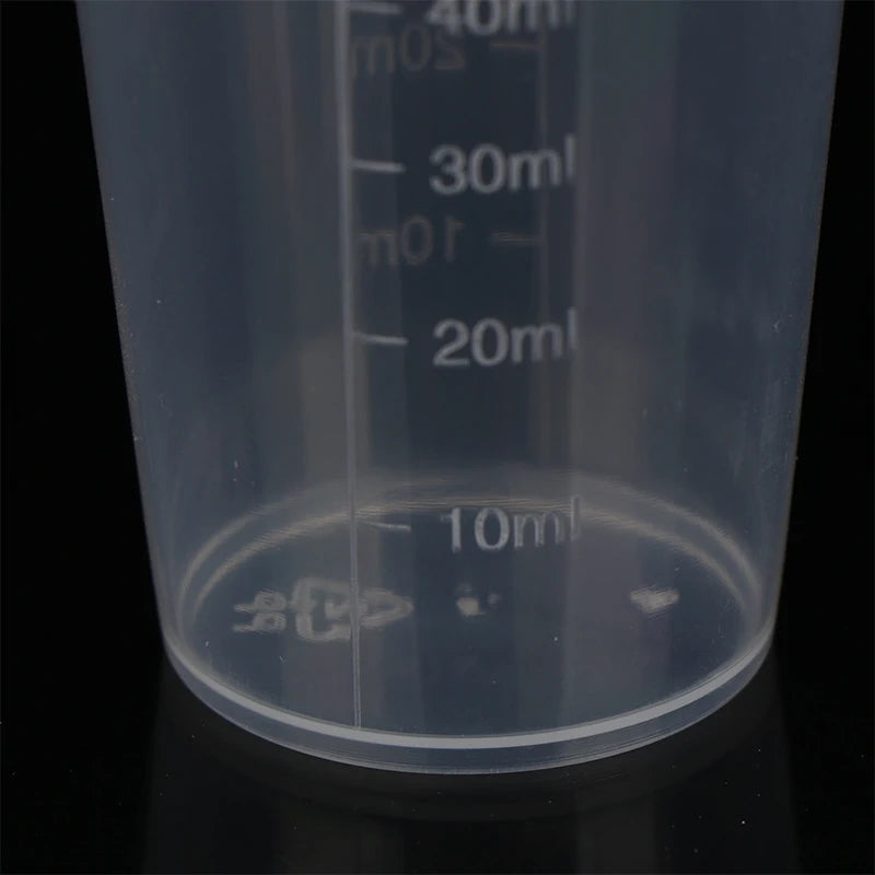 10pcs Clear Liquid Pill Measuring Cups Lids Travel