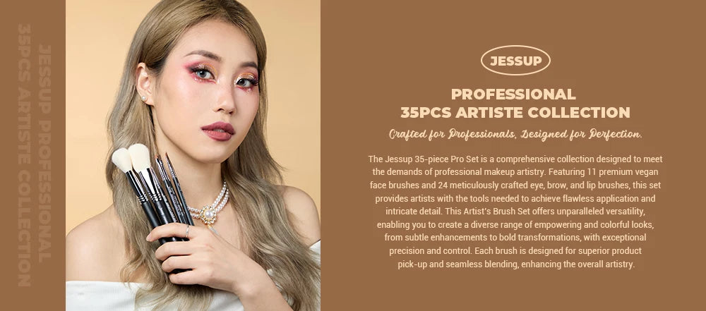 Jessup Professional Makeup Brushes 35pcs Synthetic Foundation