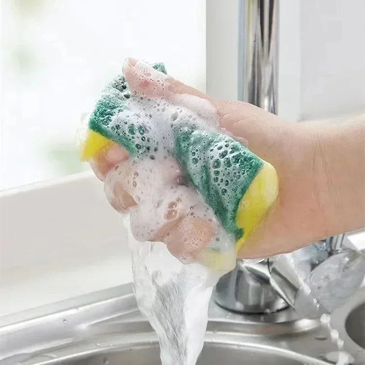 Double Sided Magic Sponge Motorcycles Pots Kitchens -