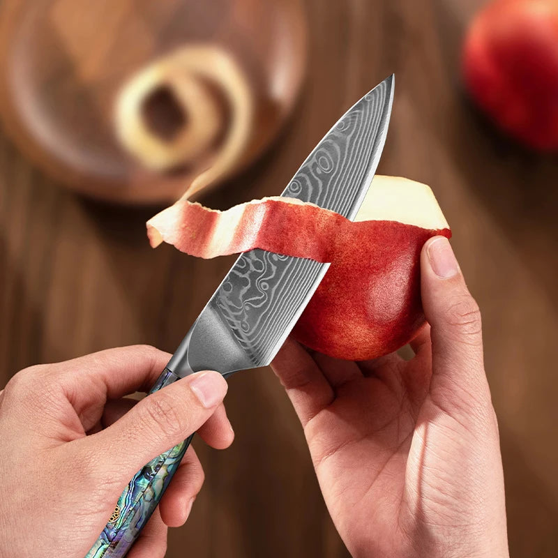 1-7 Chef Knife Super Sharp Japanese Damascus Steel