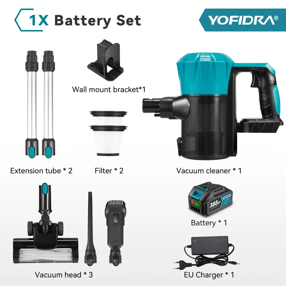 Yofidra 1800w Brushless Vacuum Cleaner 30kpa 5l Powerful