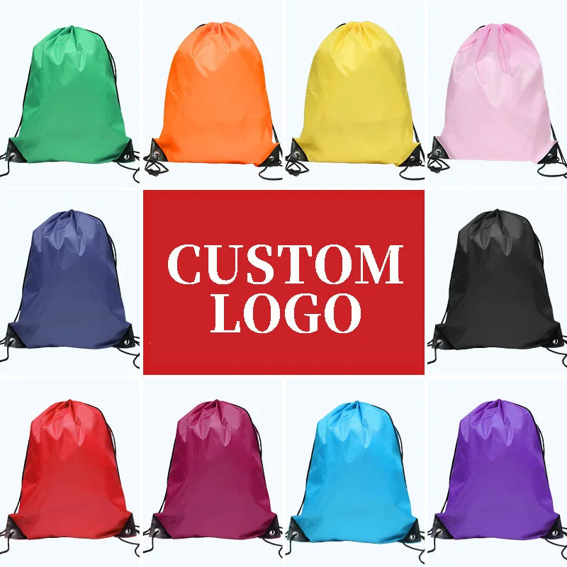 10-100pcs Customized Drawstring Backpack - Lightweight Outdoor