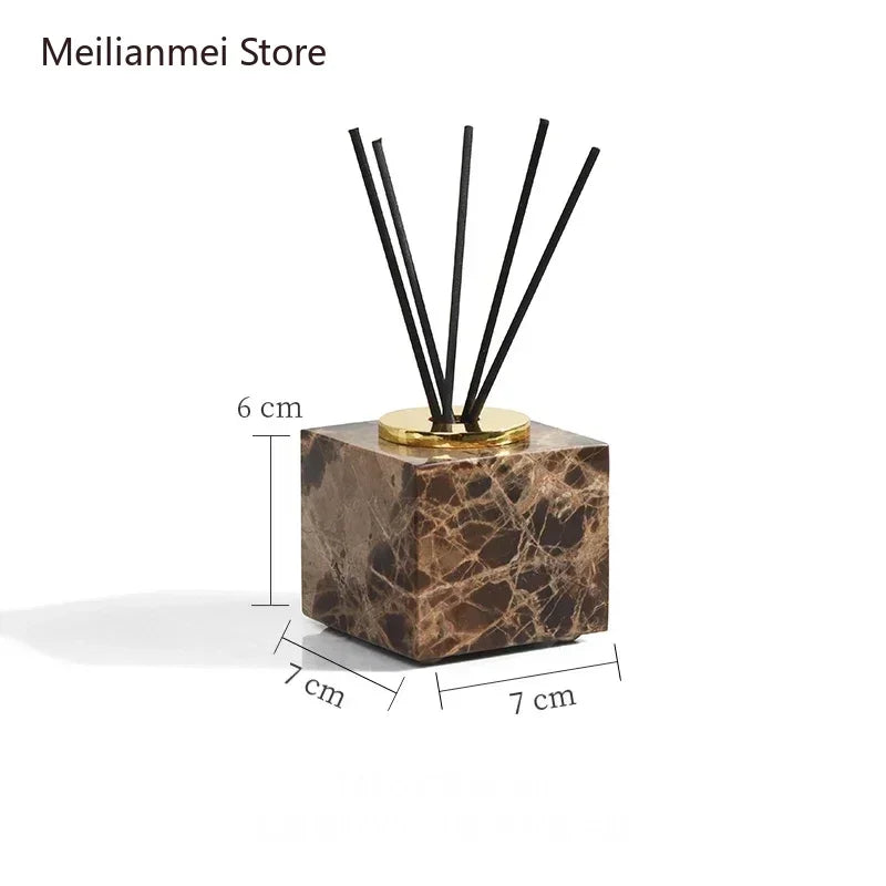 Dark Natural Marble Bathroom Brown Luxury Toothbrush Holder