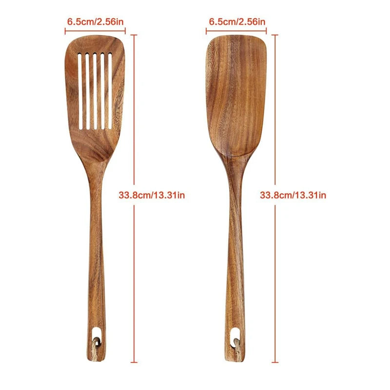 Teak Spatula Of Wooden Spatula Cooking Nonstick Cooking