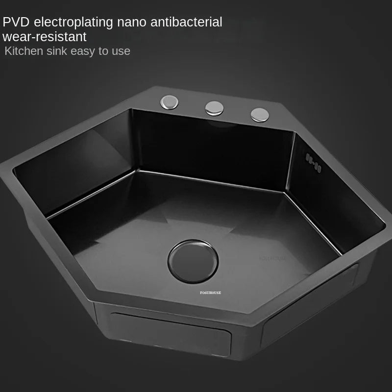 Diamond Shaped Sinks Stainless Steel Creative Corner Dish