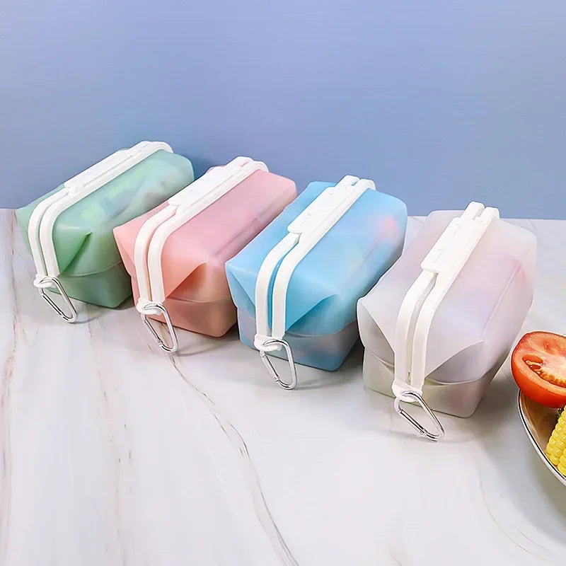 Travel Silicone Premium Reusable Food Storage Bags Food