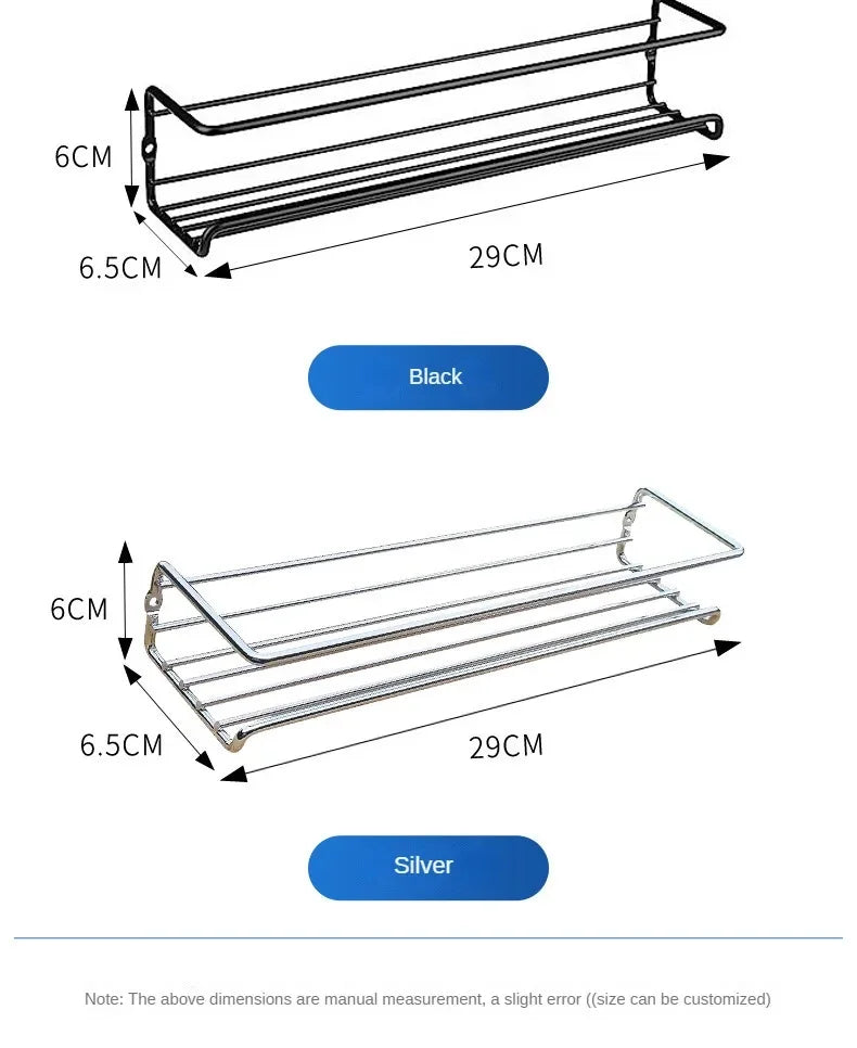 2pcs Organizer Metal Hanging Racks Restaurant Wall-Mounted