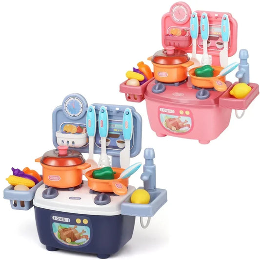 Toys Imitated Chef Light Music Pretend Cooking Food
