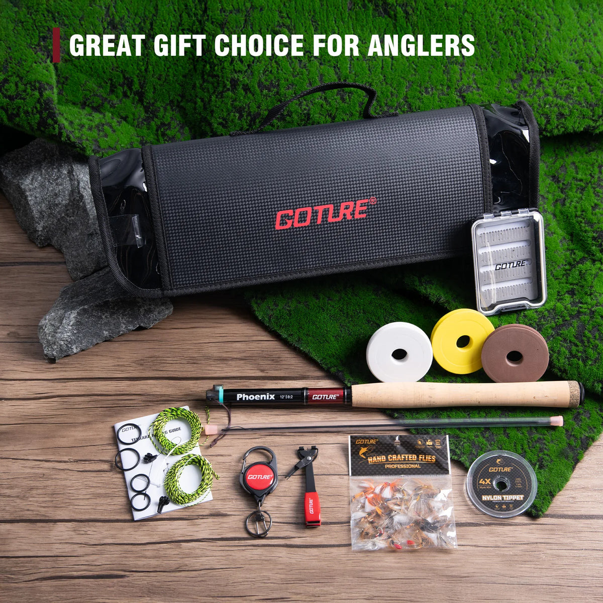 Goture 12ft 6m Tenkara Rod Spare Tip Section&Storage