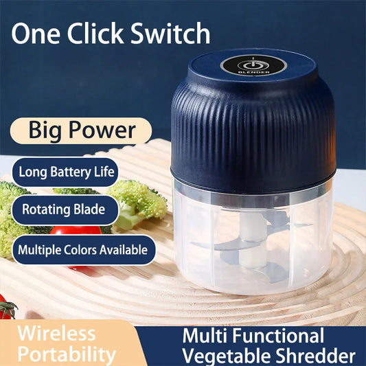 250ml Mini Wireless Usb Rechargeable Electric Vegetable Chopper