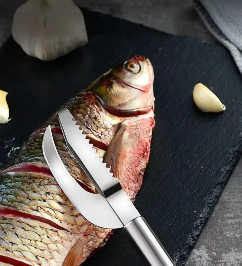 Stainless Steel In Fish Scale Knife Cut/Scrape/Digging Fish