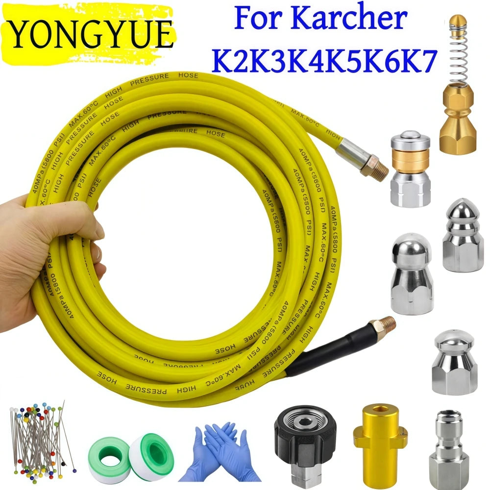 50m Pressure Washer Sewer Jetter Kit 5800psi Sewer