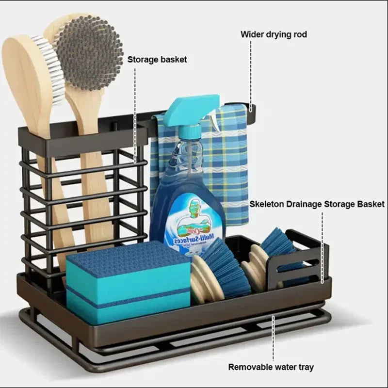 Sink Stand Sponge Holder Dish Drainer Organizers Storage