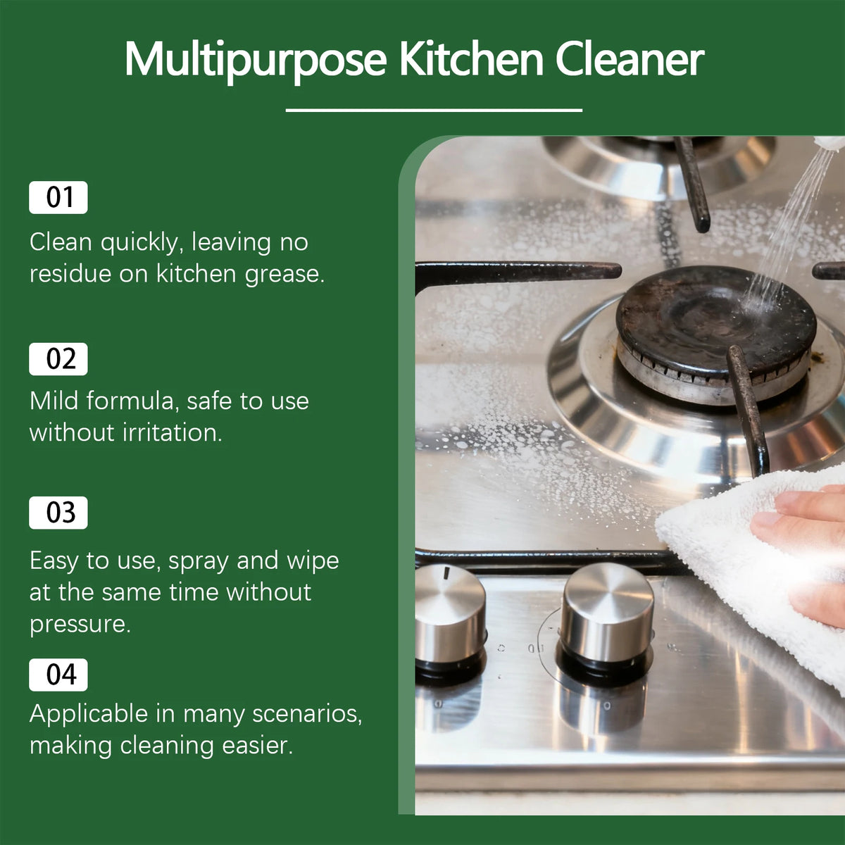 Grease Cleaner Spray Powerful Dissolve Stubborn Oil Stains