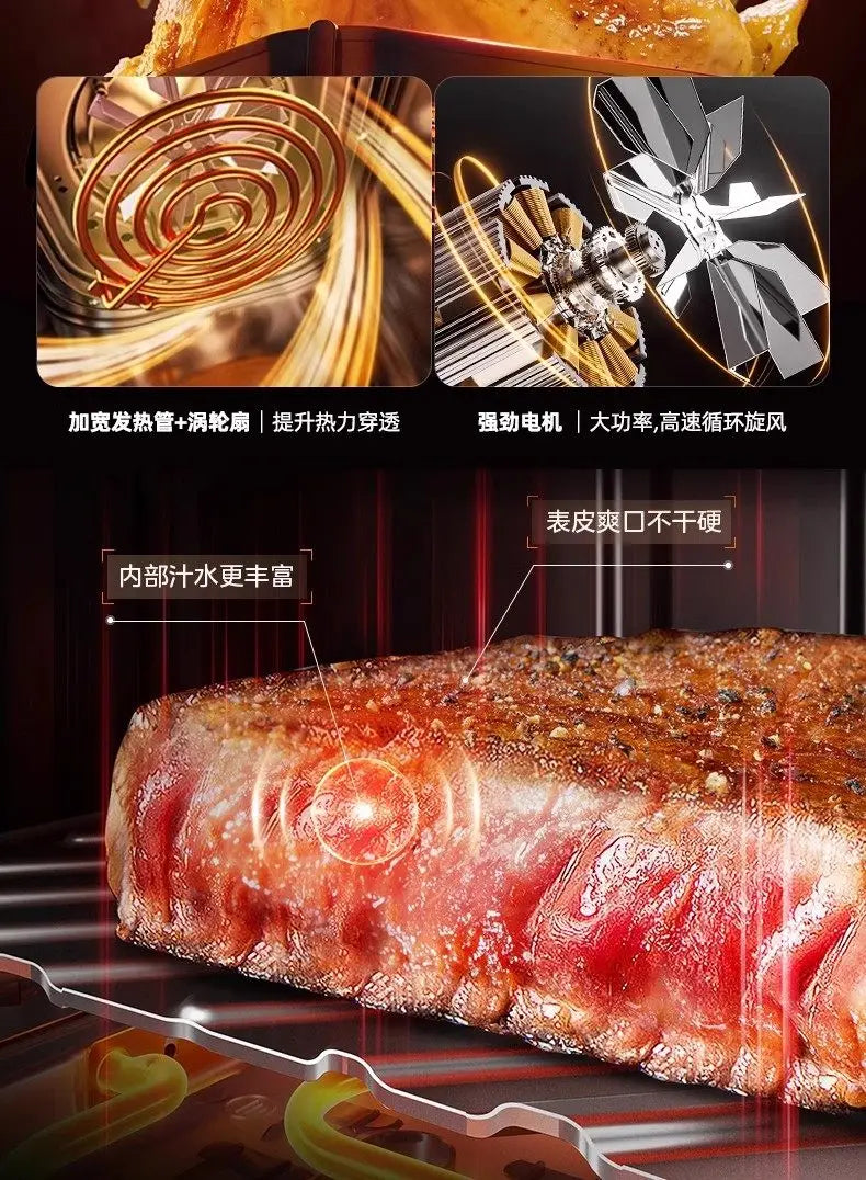 Large Capacity In Air Fryer Oven Steamer Microwave