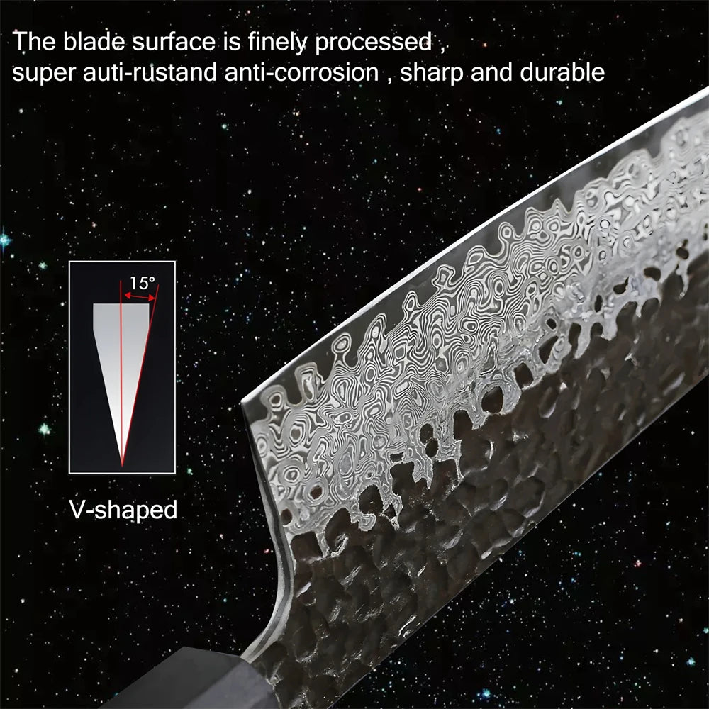 Professional Chef Knife Damascus Steel Slicing Knife Meat