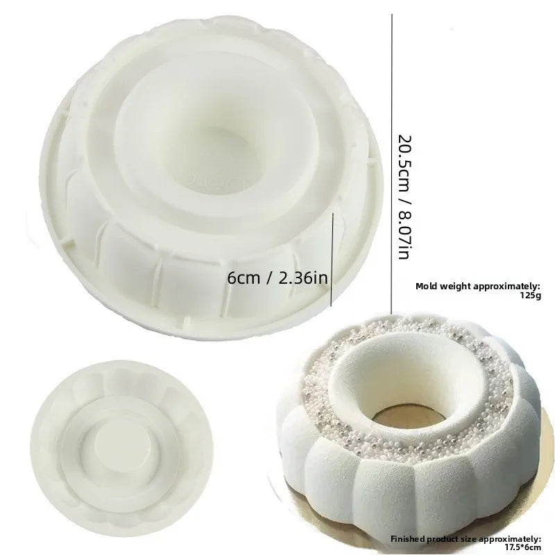 Round Flower Pastry Cake Mold Baking Tray French