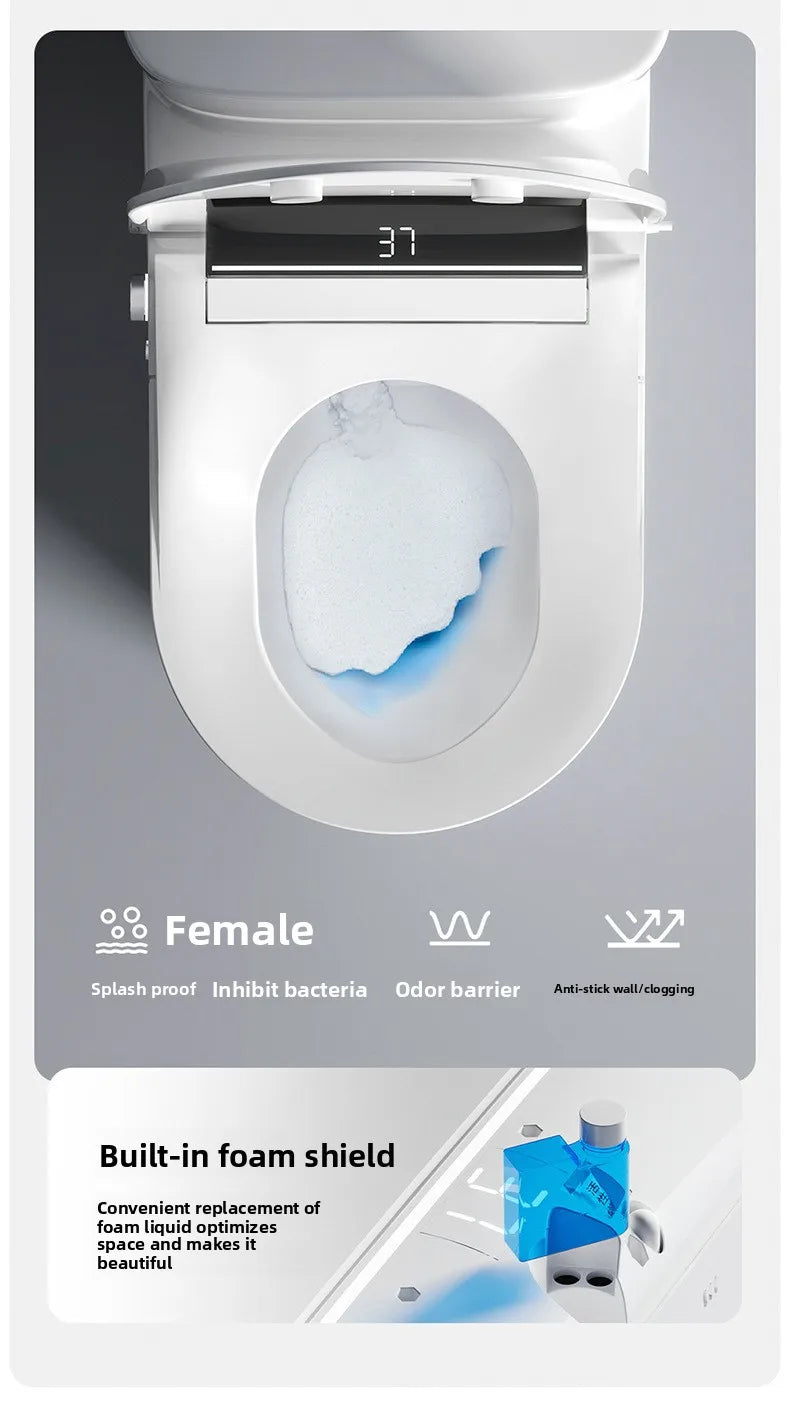 Auto Flip Smart Toilet Seat Cover Heating Cleaning