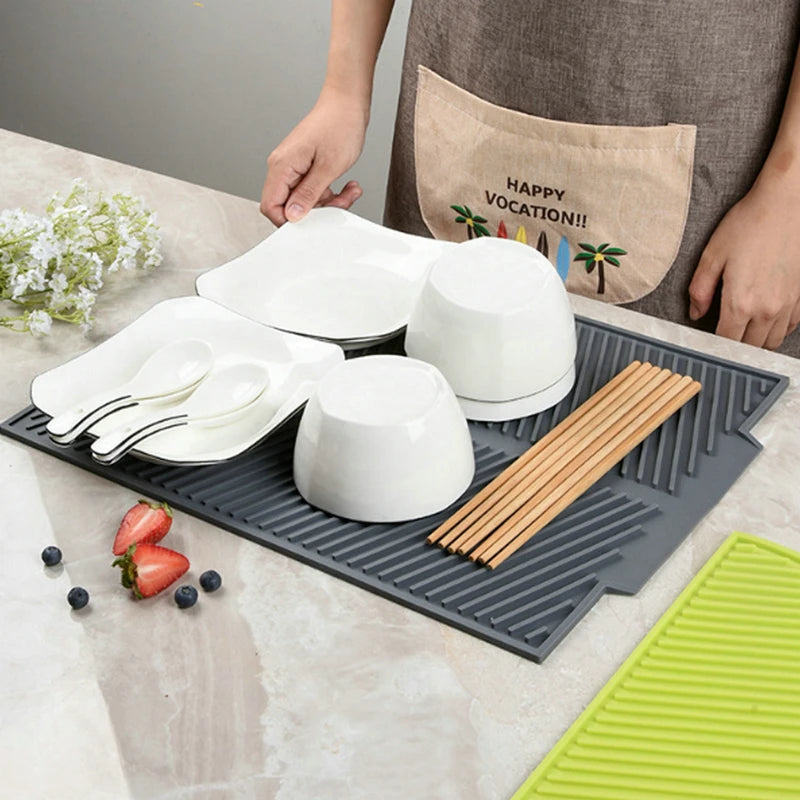 Silicone Draining Board Mat Dish Drying Mat Draining