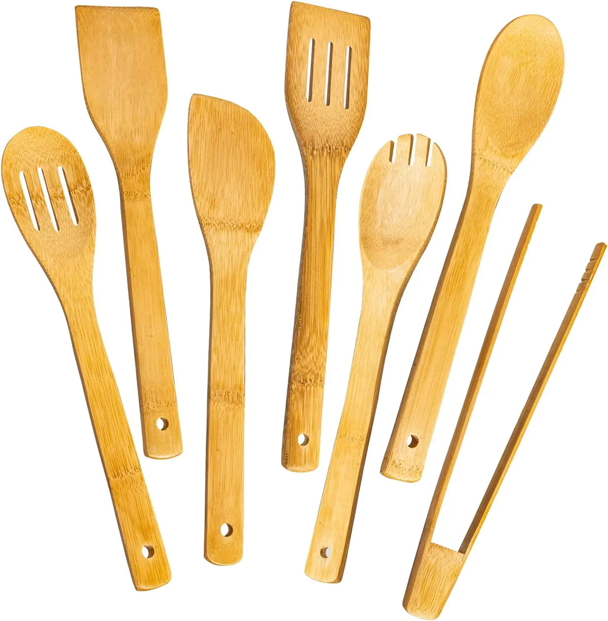 Wooden Spoons Cooking 6-Piece Nonstick Bamboo Cooking Utensils