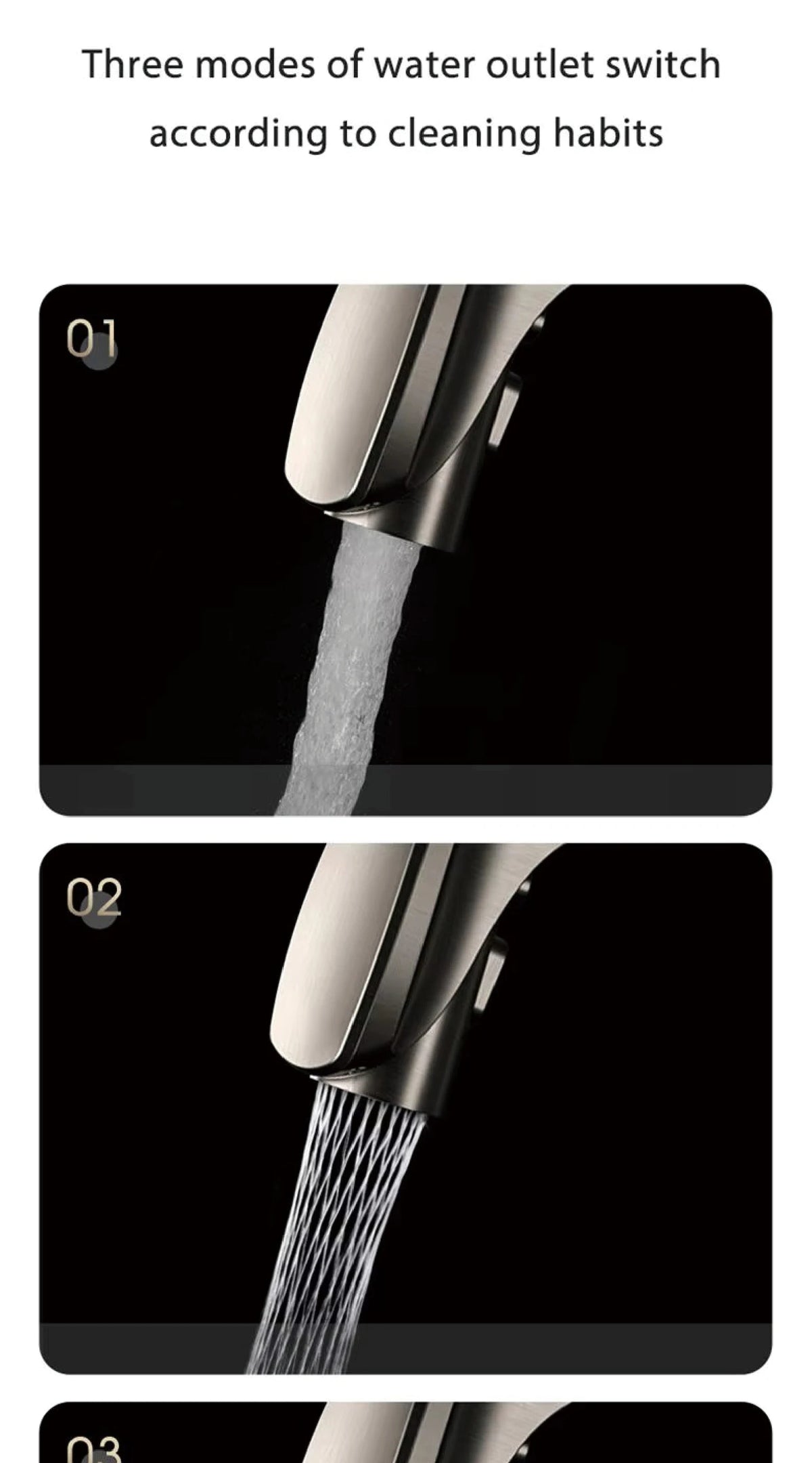 Aitana Gun Grey Luxury Brass Led Display Faucet