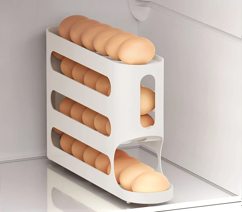 2/3/4 Tier Egg Holder Storage Container Automatic Rolling