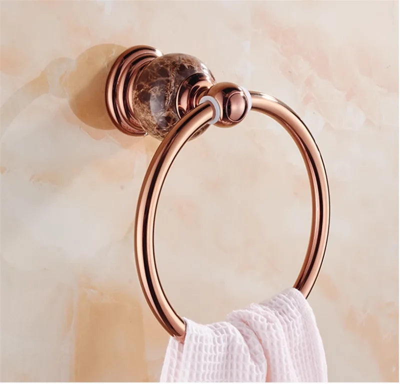 Bathroom Bath Shelf Rose Gold Paper Holder Towel