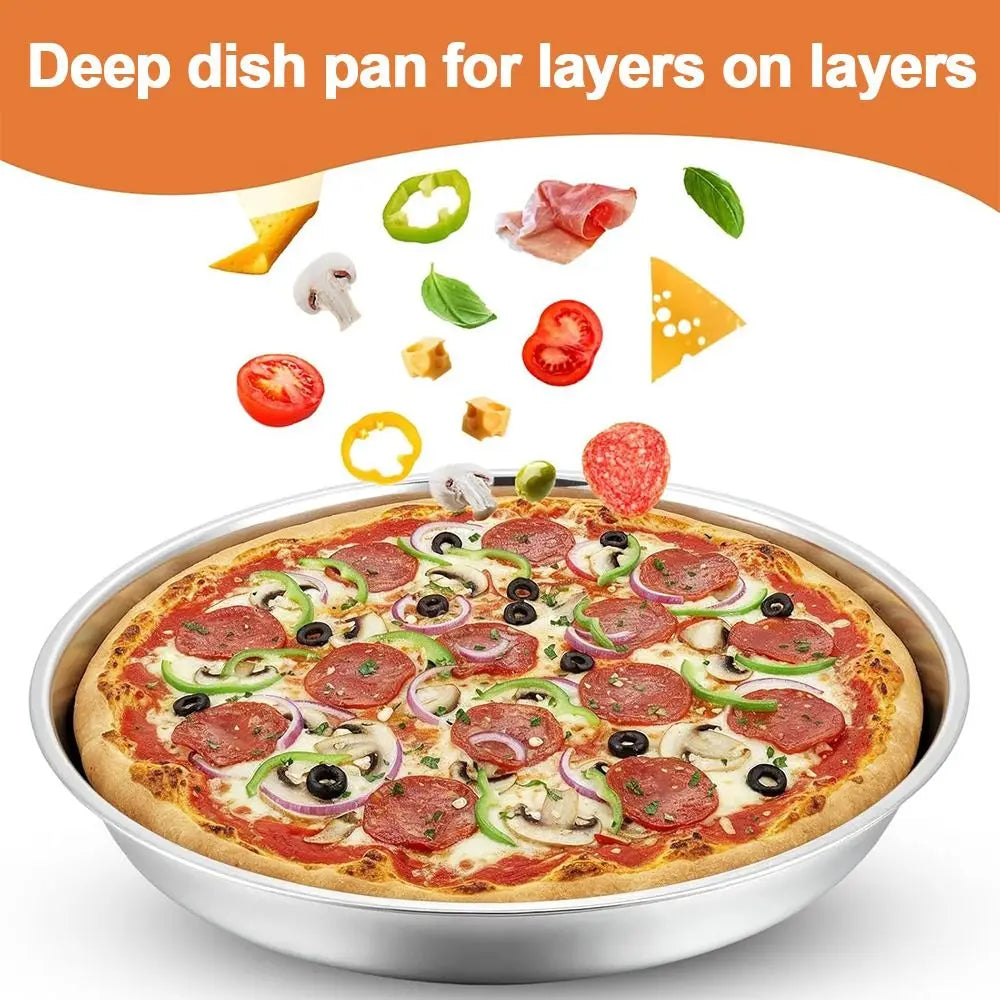 Round Baking Tray Non-Stick Even Heating Pizza Baking
