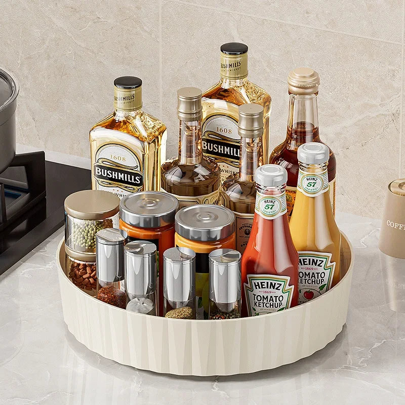 360 Rotating Seasoning Storage Tray Pantry Cabinet Turntable