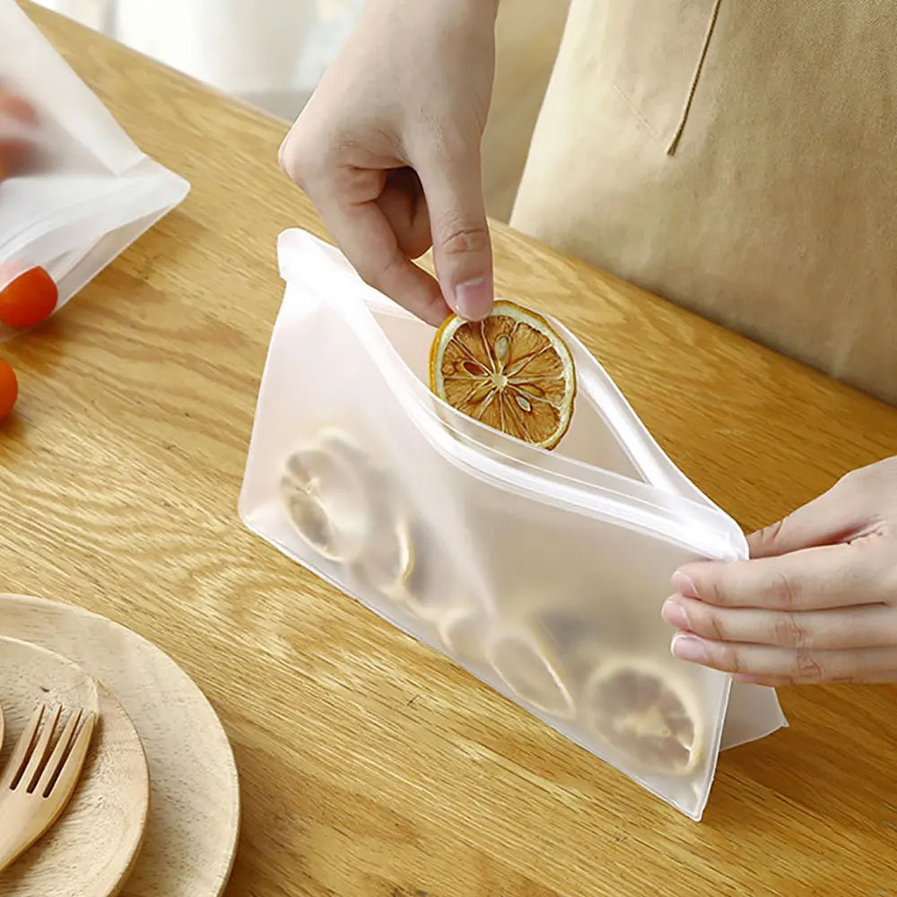 Silicone World Reusable Peva Food Bag Freezer Stand